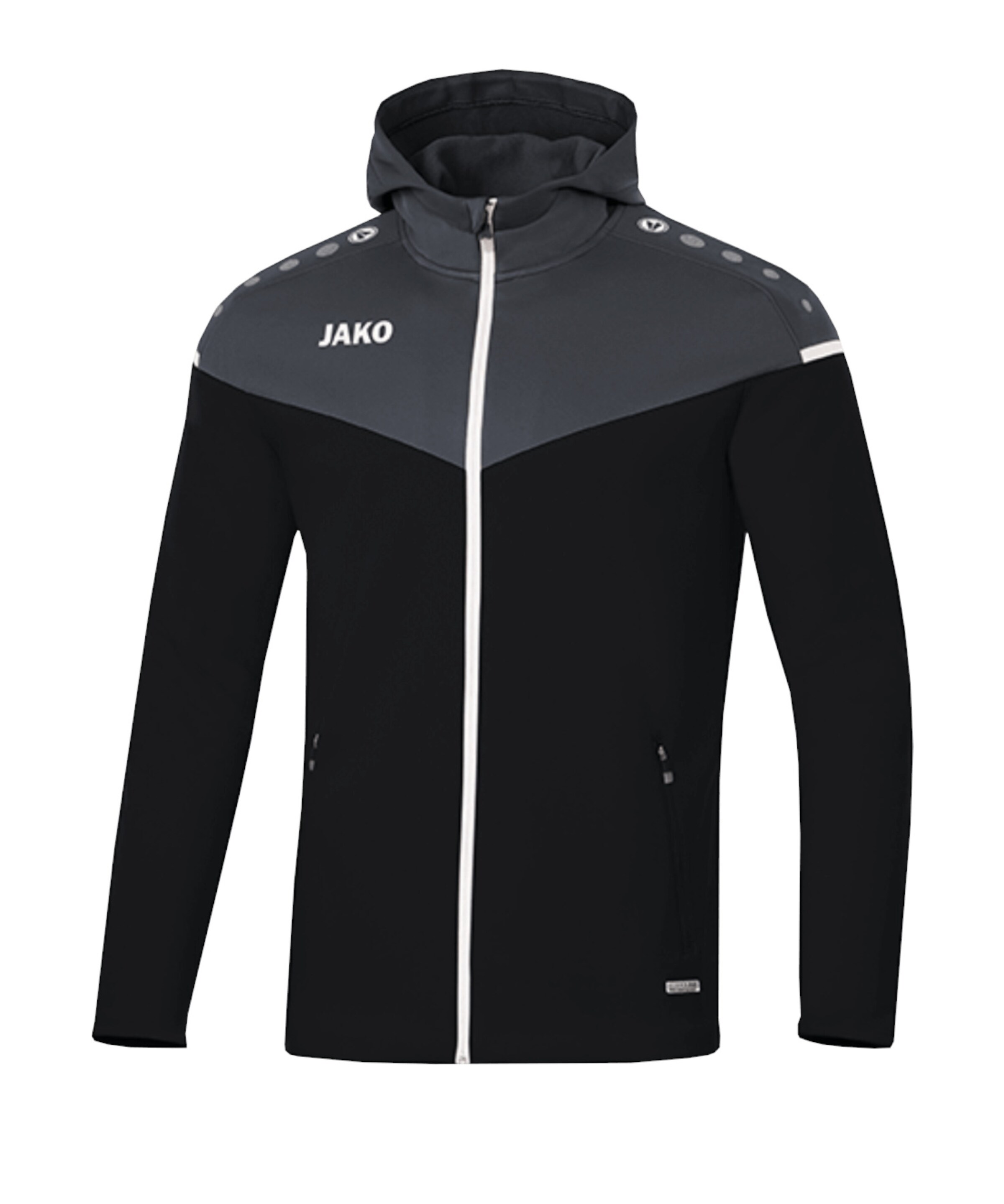 JAKO Sportjacke in Schwarz: Vorderseite