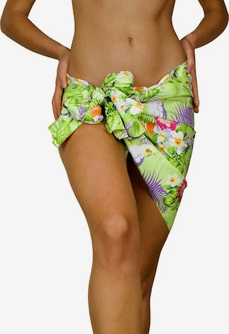 King Kameha Scarf 'Parrot Cockatoo' in Green: front