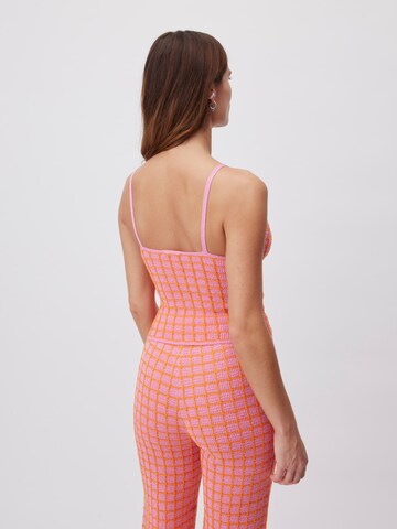 LeGer by Lena Gercke - Top de punto 'Erica' en naranja