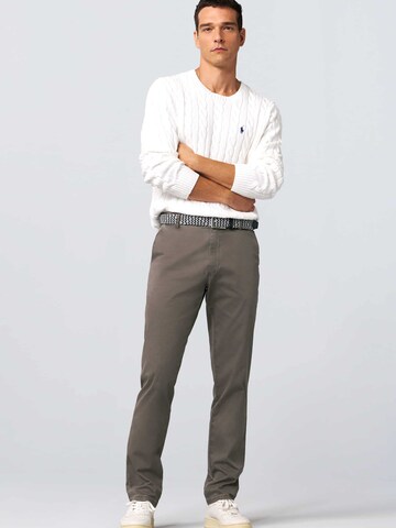 MEYER Regular Chino trousers 'Oslo' in Brown