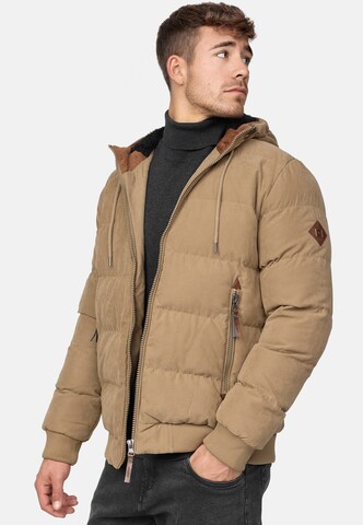 INDICODE JEANS Winter jacket 'Adeline' in Brown: front
