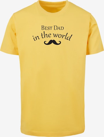 Merchcode Shirt 'Fathers Day - Best dad in the world 2' in Geel: voorkant