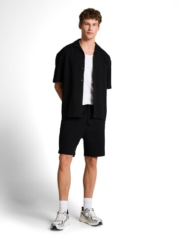 TOM TAILOR DENIM Comfort fit Button Up Shirt in Black