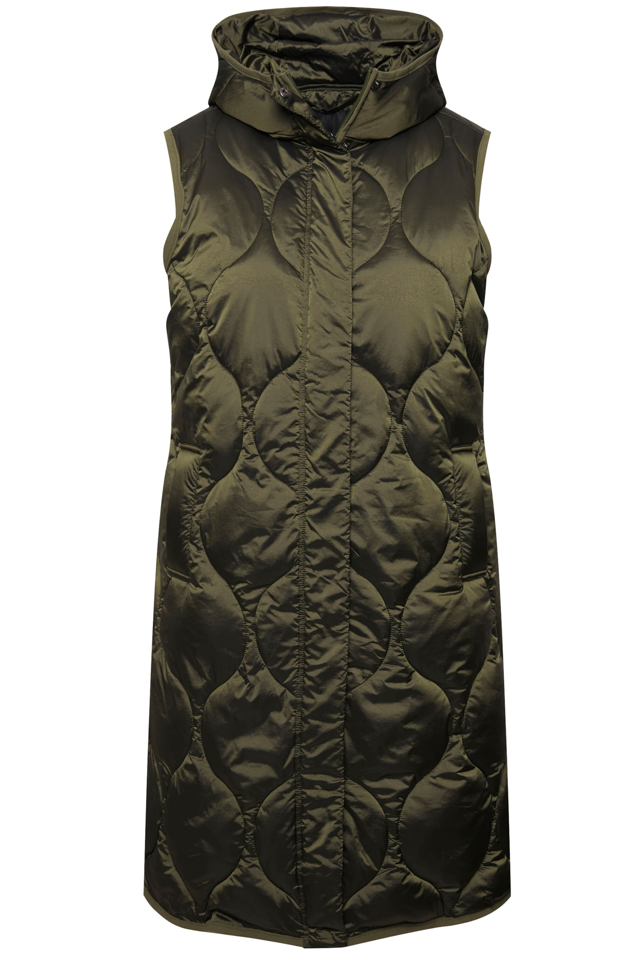 Ulla Popken Weste in Grün: Vorderseite