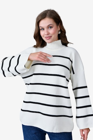 WOMAN VISION Trui in Wit: voorkant