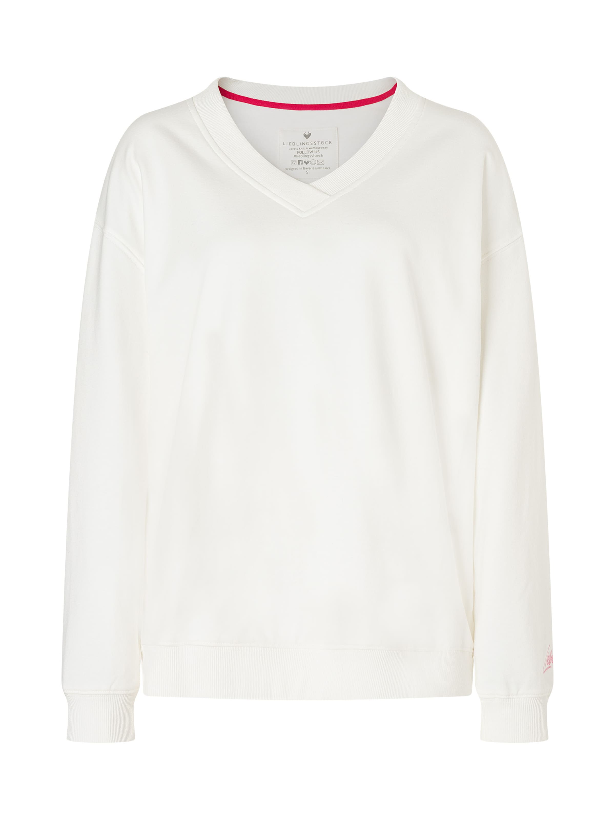 Sweat-shirt 'TatjanaL' LIEBLINGSSTÜCK en blanc : devant