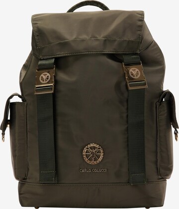 Carlo Colucci Backpack 'Cotini' in Green: front