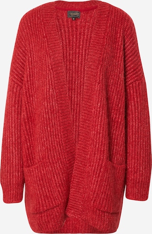 Herrlicher Knit Cardigan 'Jael' in Red: front