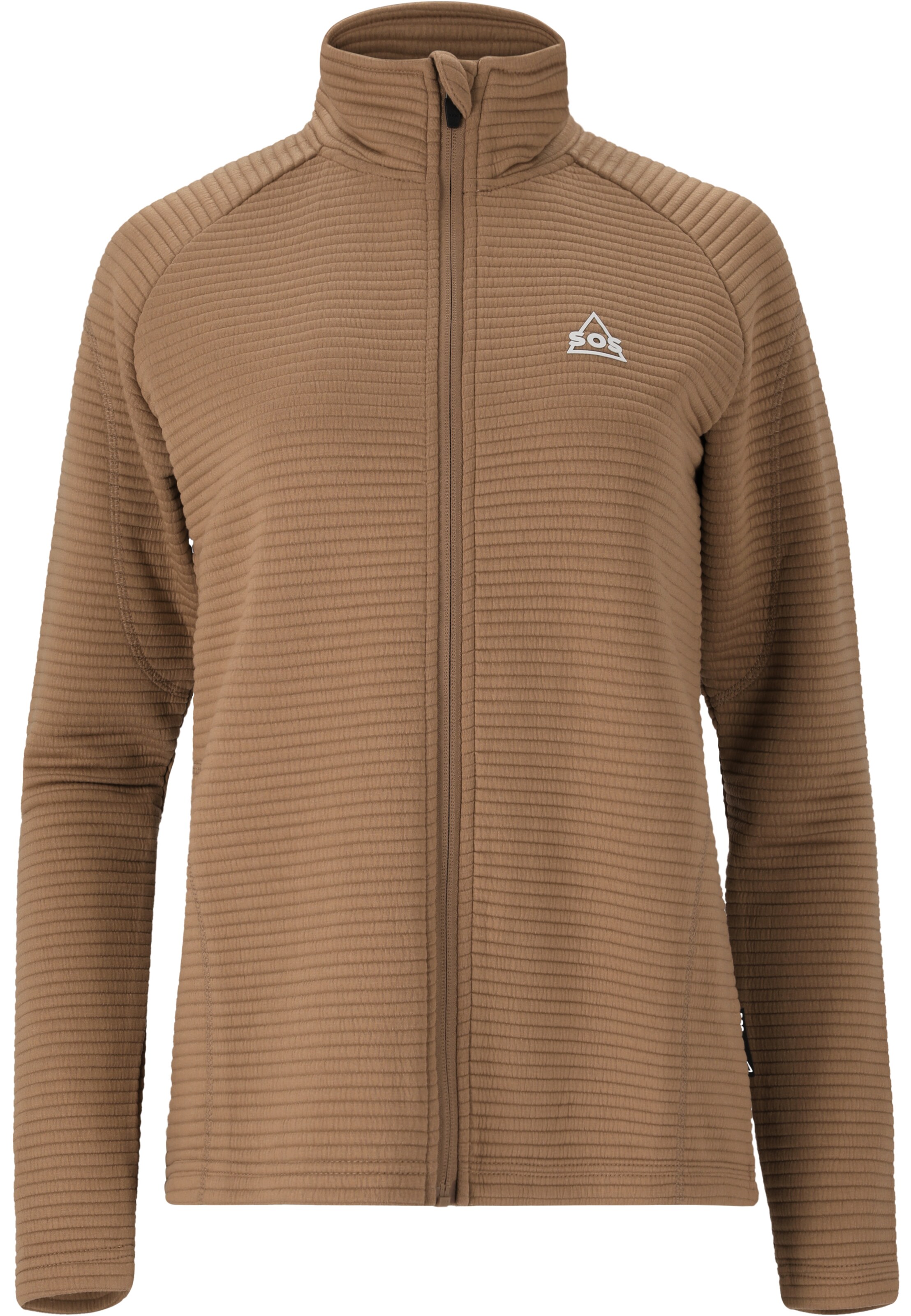 SOS Urheilullinen collegetakki 'Muju' värissä ruskea: etupuoli