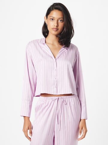 Hunkemöller Pajama Shirt in Purple: front
