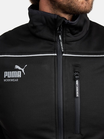 PUMA Workwear Outdoor jacket 'Puma Workwear Essentials Softshelljacke' in Black