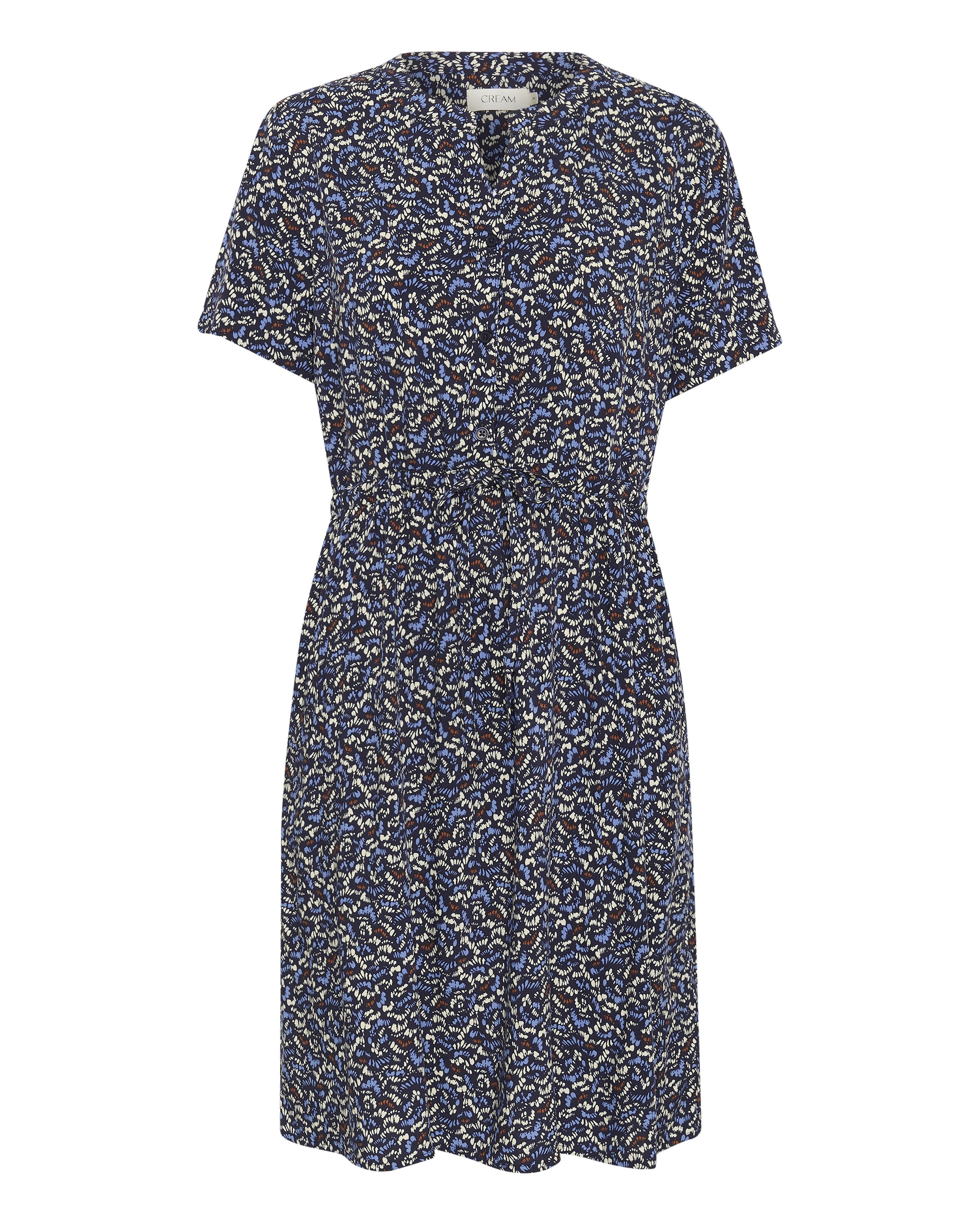 Cream Kjole ' Tiah ' i blandingsfarvet: forside