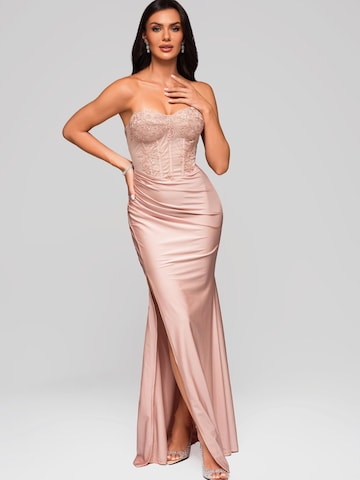 Ombre Abendkleid in Pink: Vorderseite