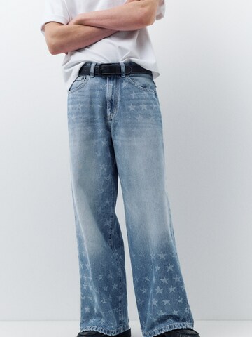 Pull&BearWide Leg/ Široke nogavice Traperice - plava boja: prednji dio