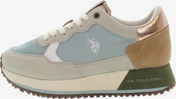 Sneaker bassa 'Sacha002' di U.S. POLO ASSN. in beige: frontale