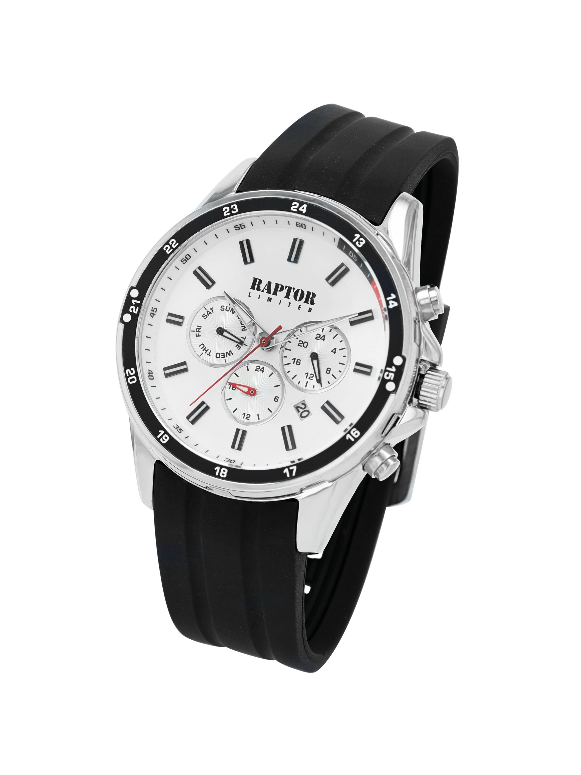 Raptor Analog Watch 'aus Silikon, Multifunktion, 24-Std. Anzeige, Datum- und' in Black: front