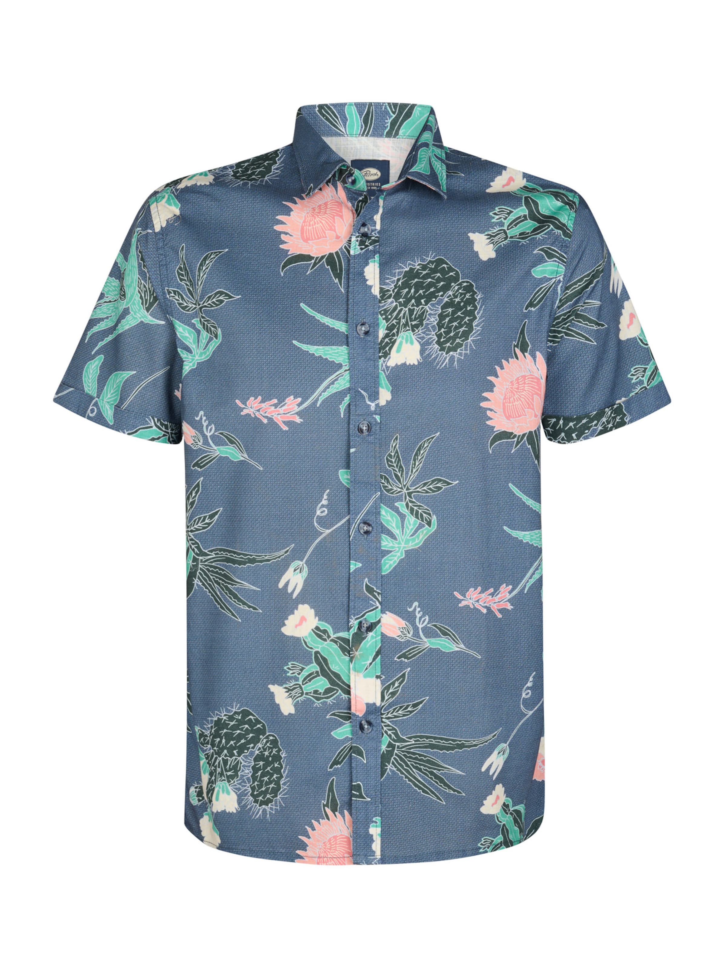 Petrol Industries Overhemd in Blauw: voorkant