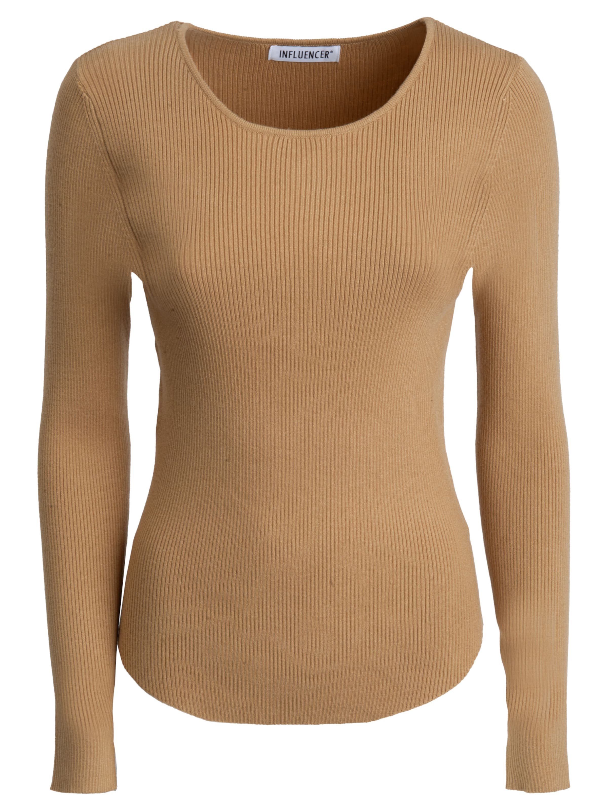 Pullover di Influencer in beige: frontale