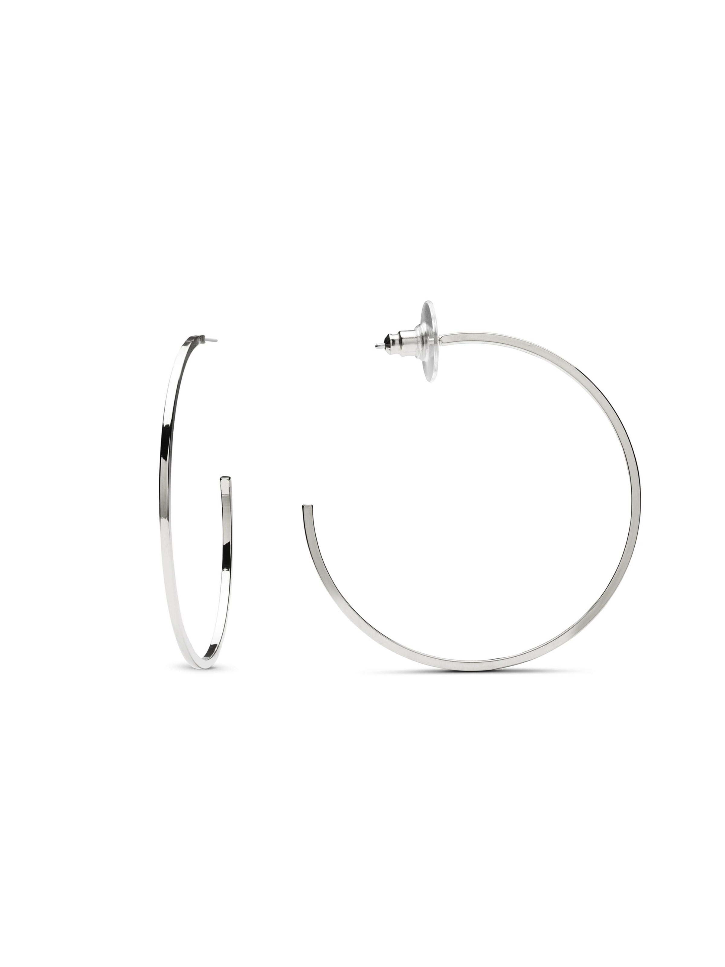 Luxenter Earrings 'Nemar' in Silver: front