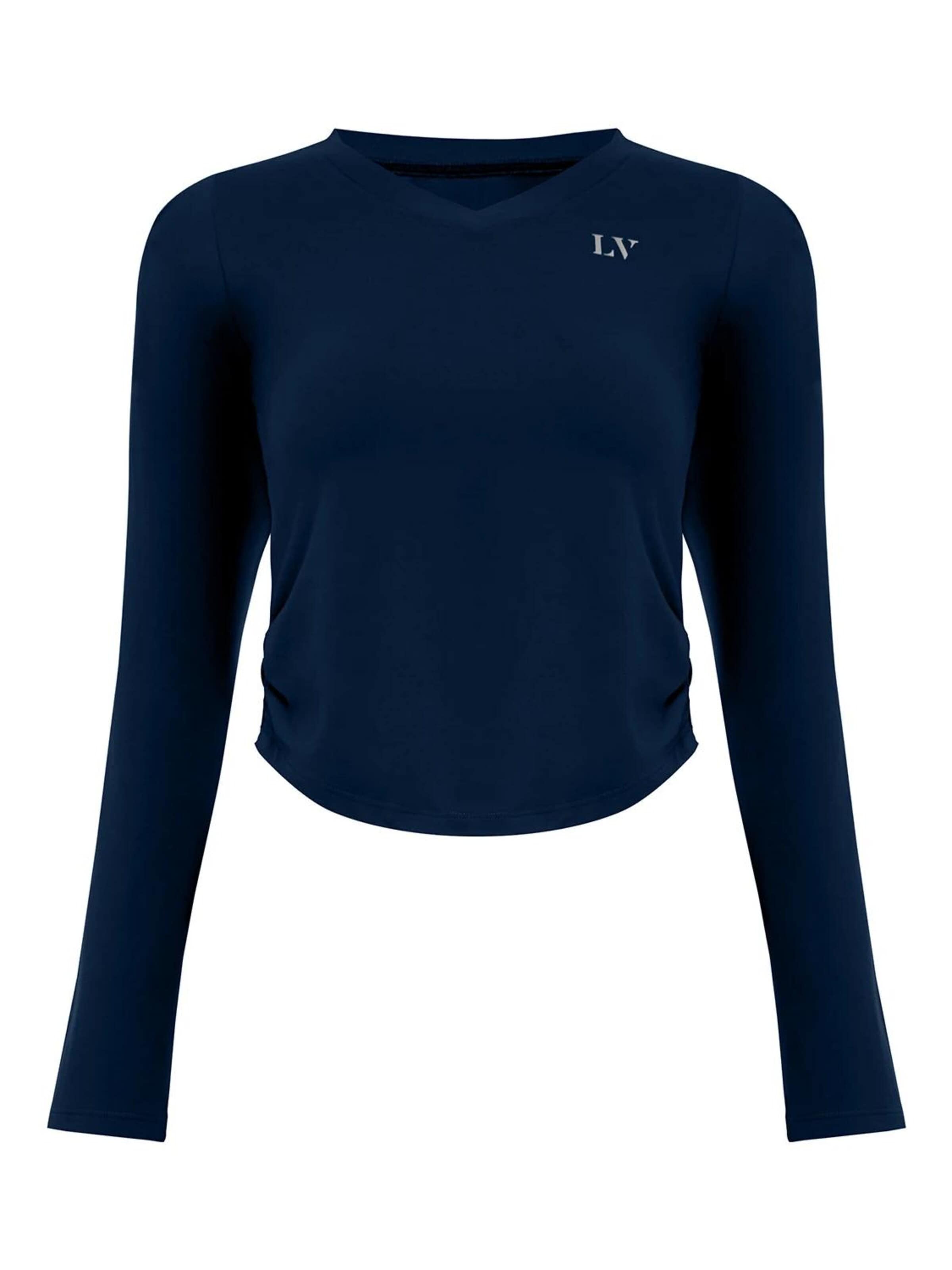 La V Shirt 'Sporttop Fleur' in Blue: front