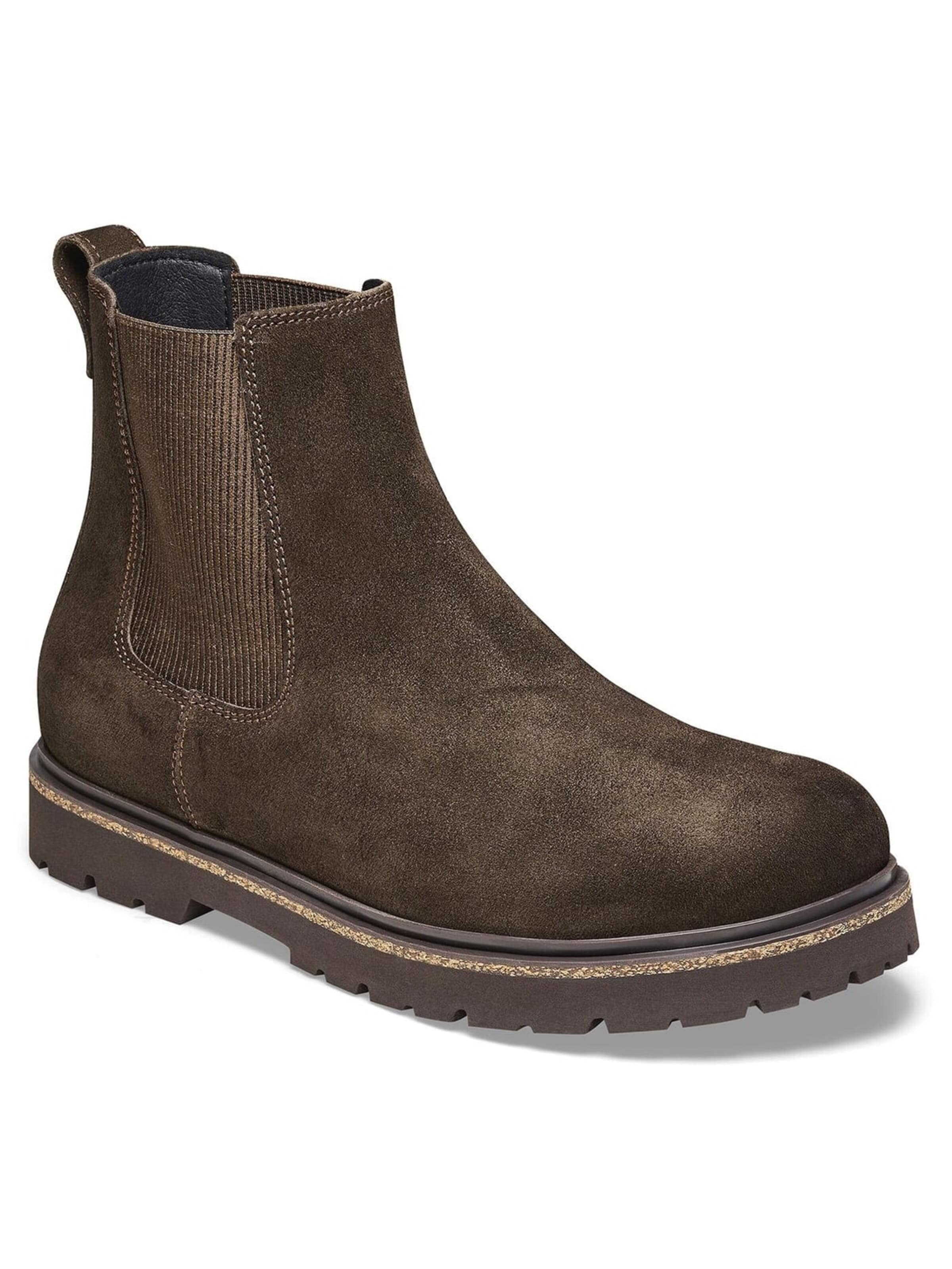 BIRKENSTOCK Støvler 'Highwood Slip On Men Mocca Suede Leather' i brun: forside