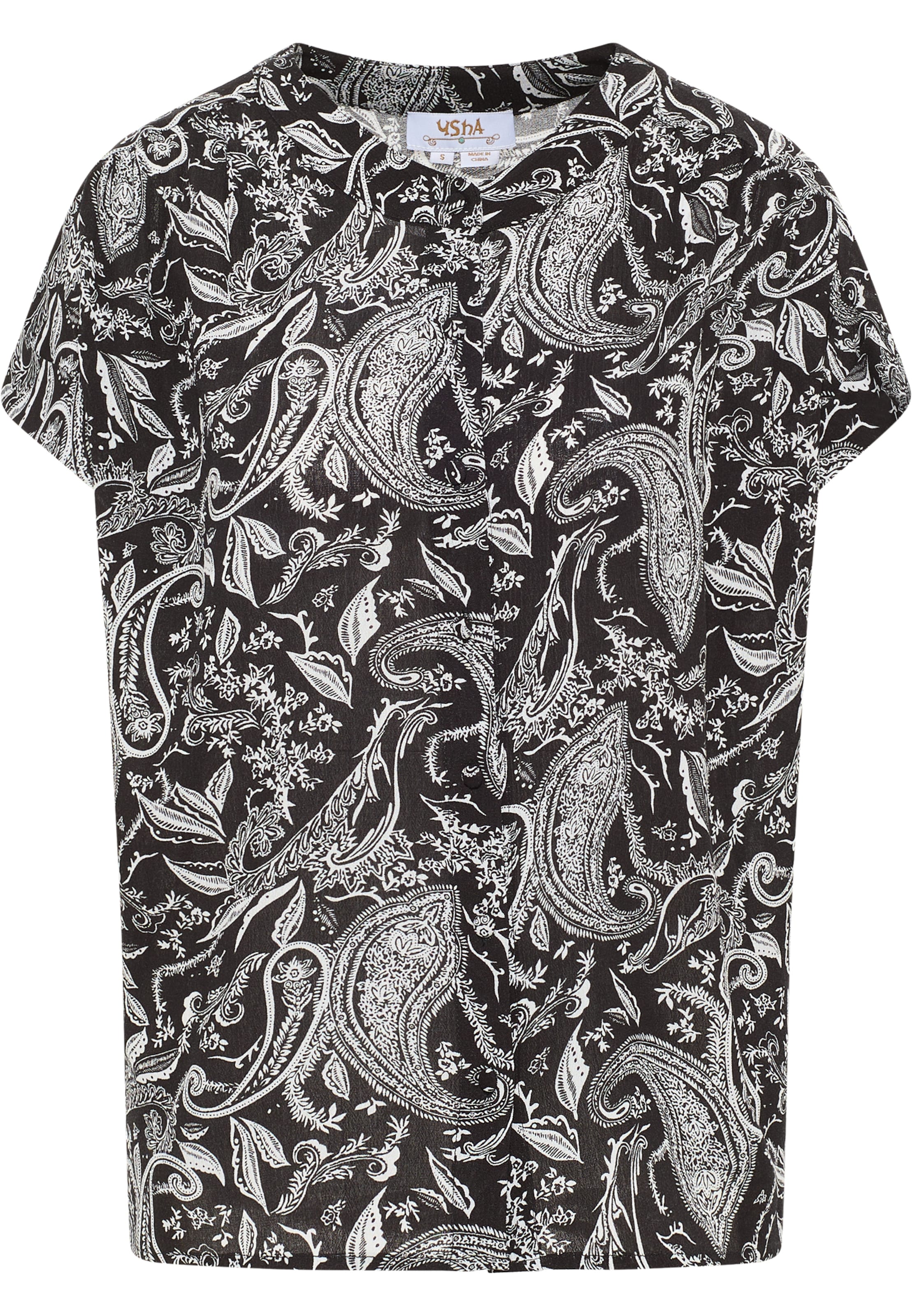 Camicia da donna di usha FESTIVAL in nero: frontale