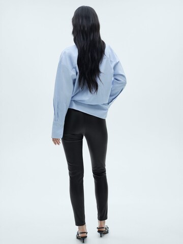 MANGO Slimfit Legginsy 'GROTO' w kolorze czarny