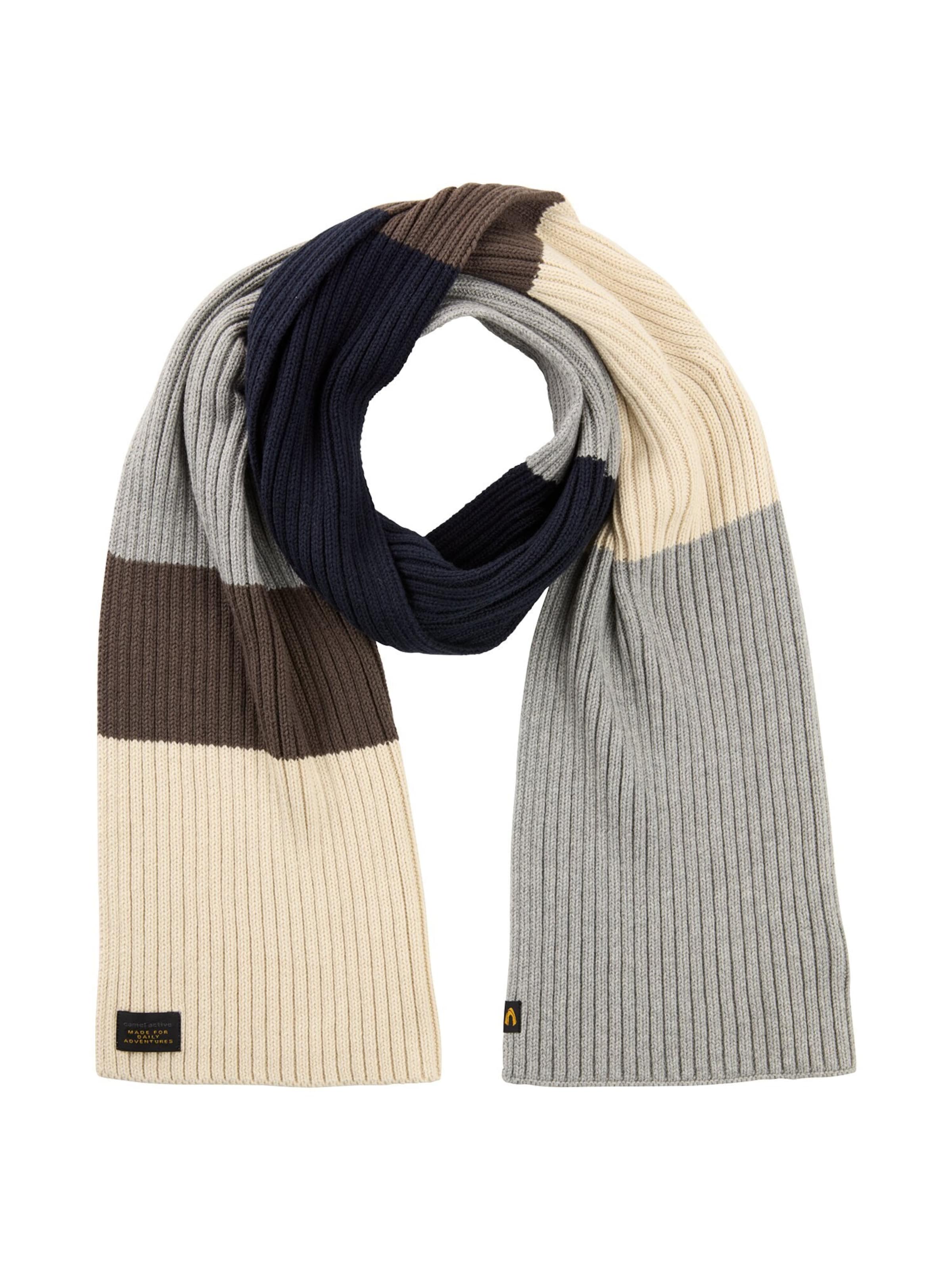 CAMEL ACTIVE Schal aus Baumwoll-Mix in Beige: Vorderseite