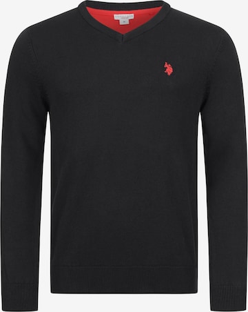 Pull-over U.S. POLO ASSN. en noir : devant