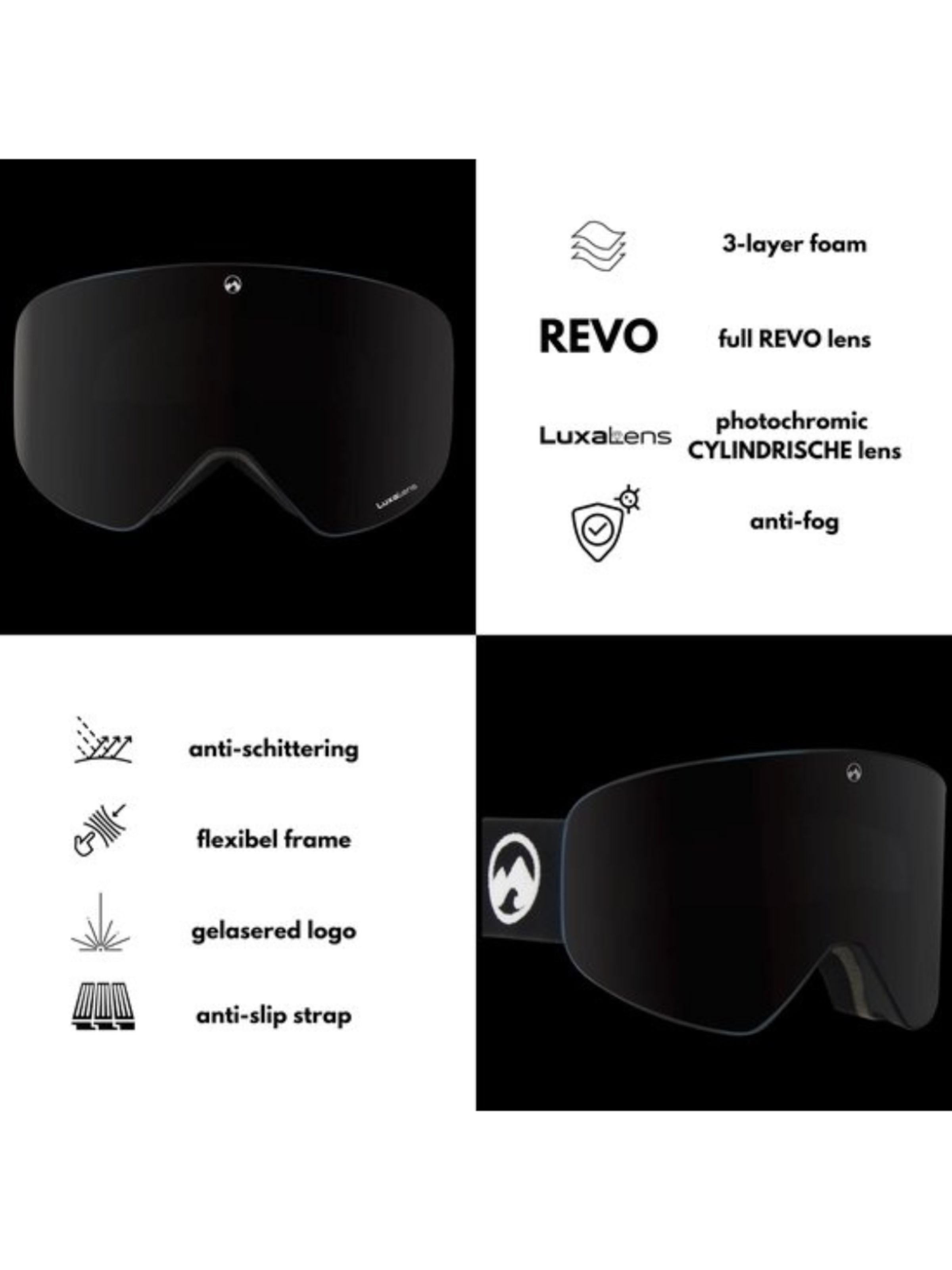 Mowmow - Gafas deportivas en negro