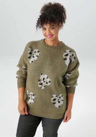 Aniston Sweater in Green: front