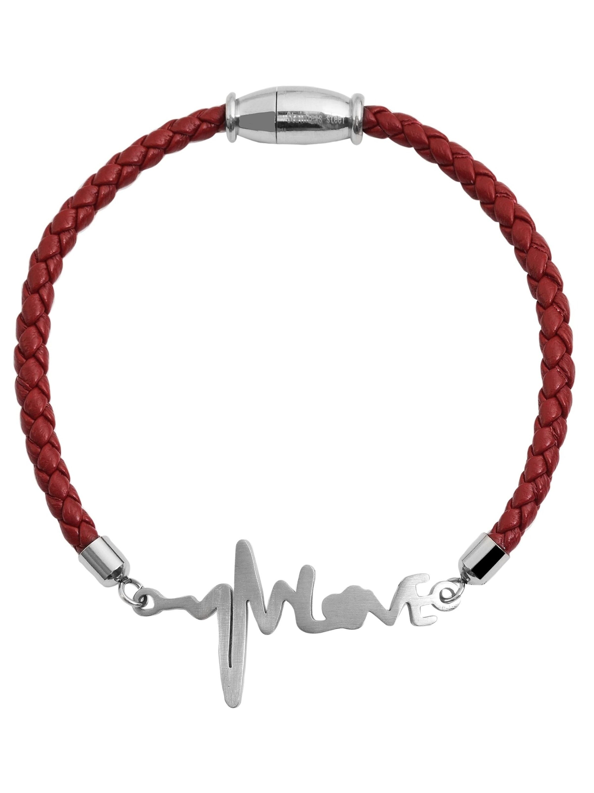 Akzent Armband 'Tammi, langlebig'‌‌‌‌‌‌‌ in Rot: Vorderseite