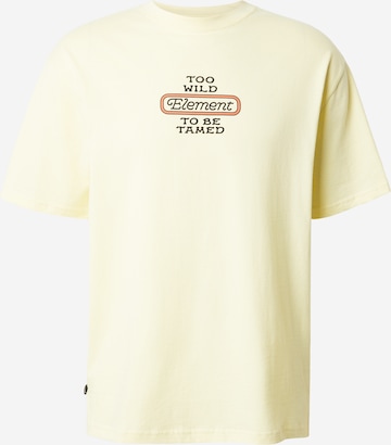 T-Shirt 'TOO WILD' ELEMENT en jaune : devant