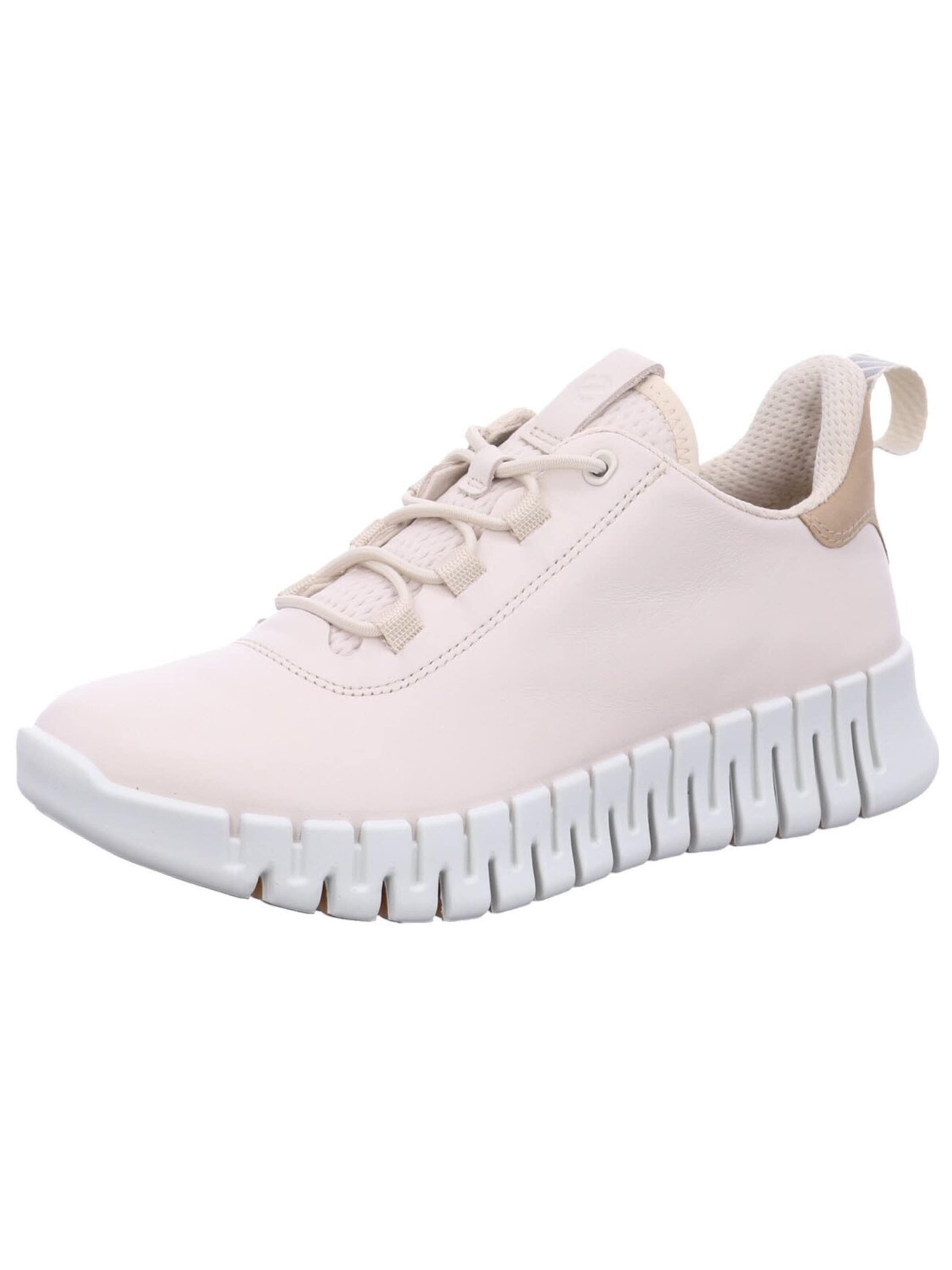 ECCO Sneakers laag 'Schnürschuh Damen 218203 60720 Echtleder in beige' in Beige: voorkant