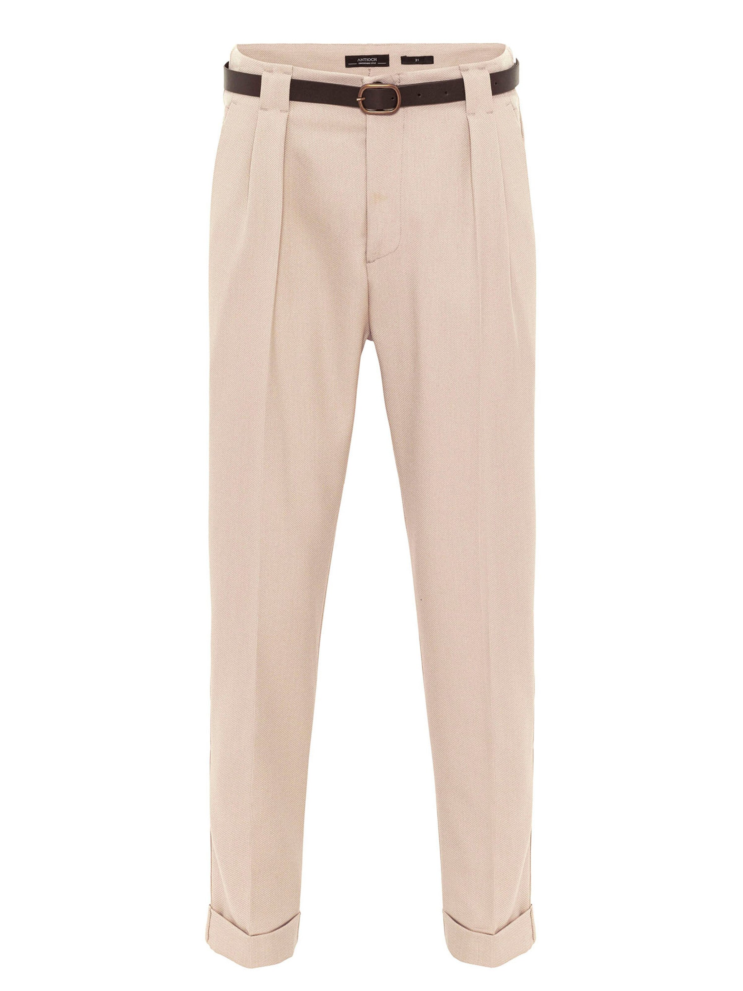 Antioch Normalny krój Spodnie w kolorze beżowy: przód