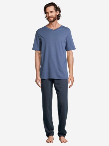 SCHIESSER Pyjama kort 'Night & Home' in Blauw