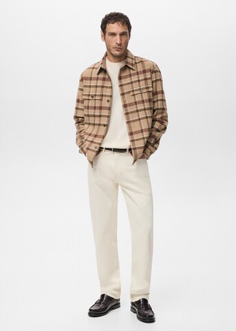 MANGO MAN Between-Season Jacket 'Drum' in Brown