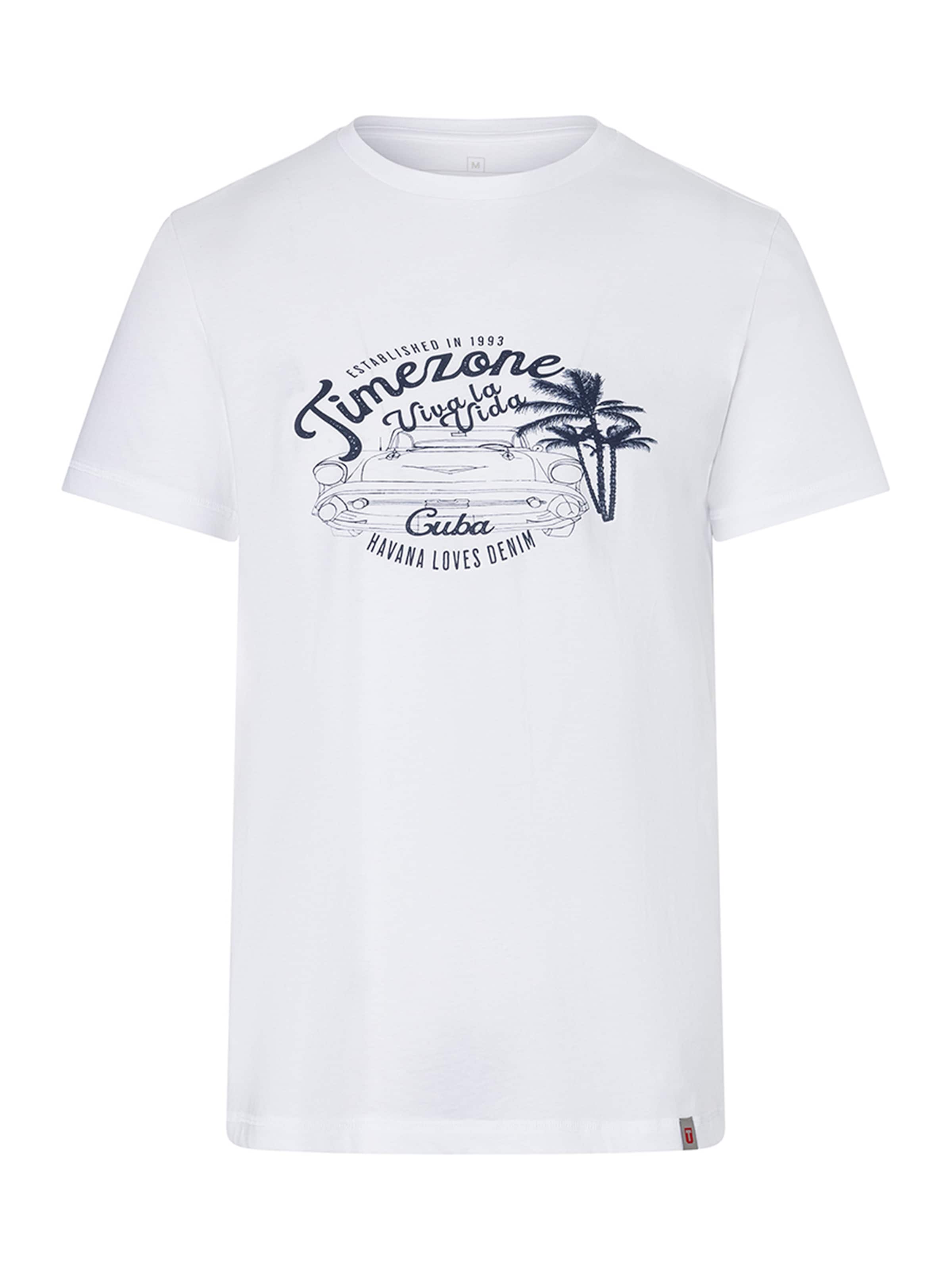 TIMEZONE Shirt 'Cuba' in White: front