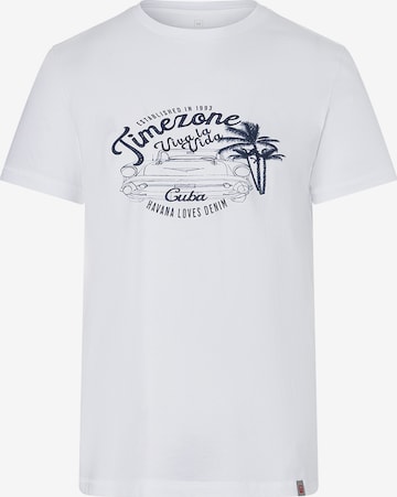 TIMEZONE Shirt 'Cuba' in White: front