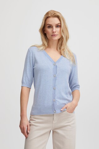 PULZ Jeans Knit Cardigan 'Pzsara' in Blue: front