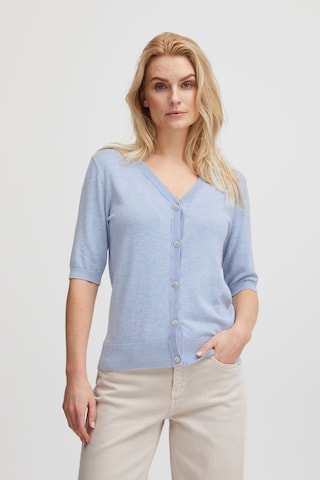 PULZ Jeans Knit Cardigan 'Pzsara' in Blue: front