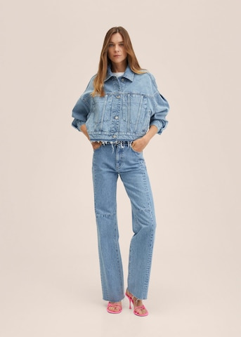 Wide leg Jeans de la MANGO pe albastru