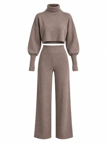 RYVAN Leisure suit 'Zweiteiliges Set' in Brown: front