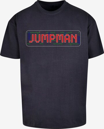 F4NT4STIC T-Shirt 'Jumpman C64 Retro Gaming SEVENSQUARED' in Blau: predná strana