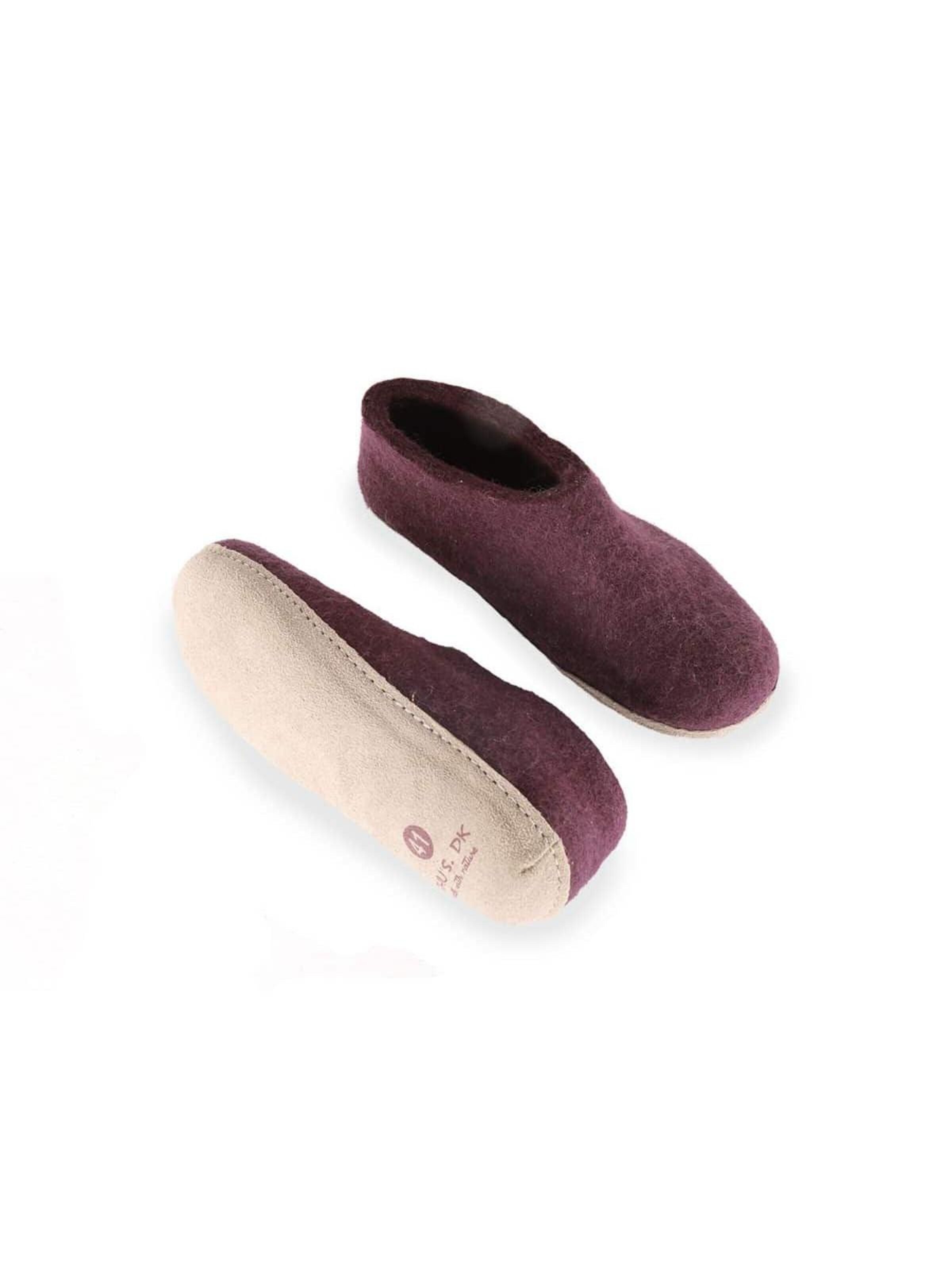 SHUS walk with nature Innesko 'Uldhjemmesko (100% ren uld) m/Gummisål – Dansk Design fra SHUS' i lila