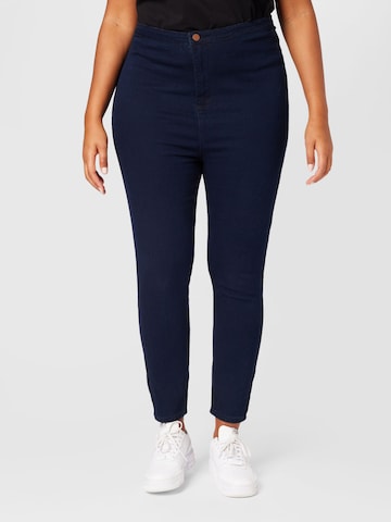 Dorothy Perkins Curve Skinny Džíny 'Lyla' – modrá: přední strana