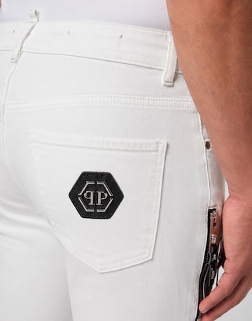 Slimfit Jeans 'Rock Star' di Philipp Plein in bianco