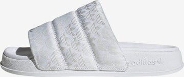 Mule 'Adilette Essential' ADIDAS ORIGINALS en blanc : devant