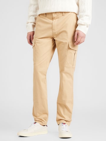 Coupe slim Pantalon cargo 'AUSTIN' Tommy Jeans en beige : devant