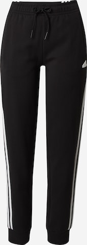 Tapered Pantaloni sport de la ADIDAS SPORTSWEAR pe negru: față